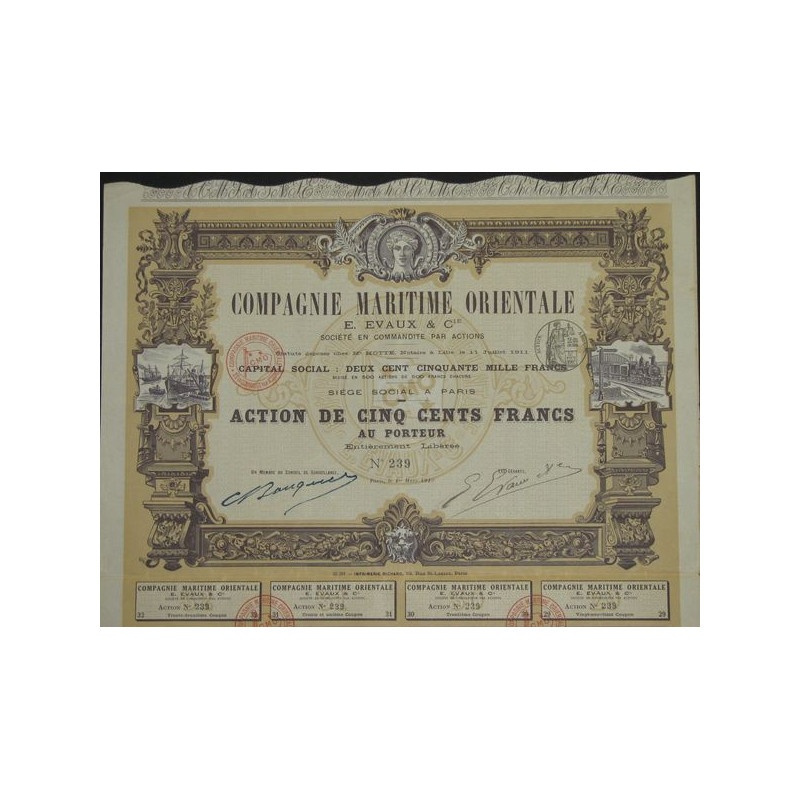 Cie Maritime Orientale E. Evaux & Cie