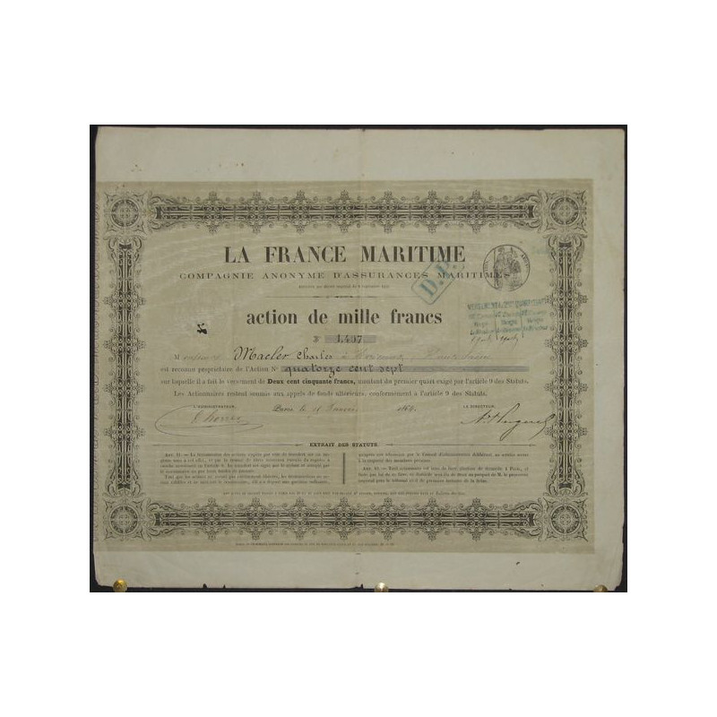 La France Maritime - Cie Anonyme d'Assurances Maritimes