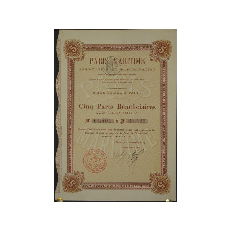 Paris-Maritime - Association en Participation