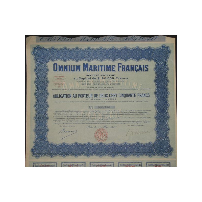 Omnium Maritime Français (Obl 250 F)
