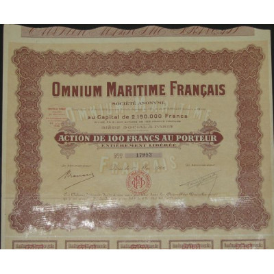 Omnium Maritime Français (Act 100 F)
