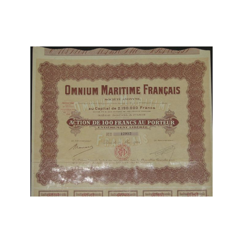 Omnium Maritime Français (Act 100 F)