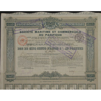 Sté Maritime et Commerciale du Pacifique (Bon)
