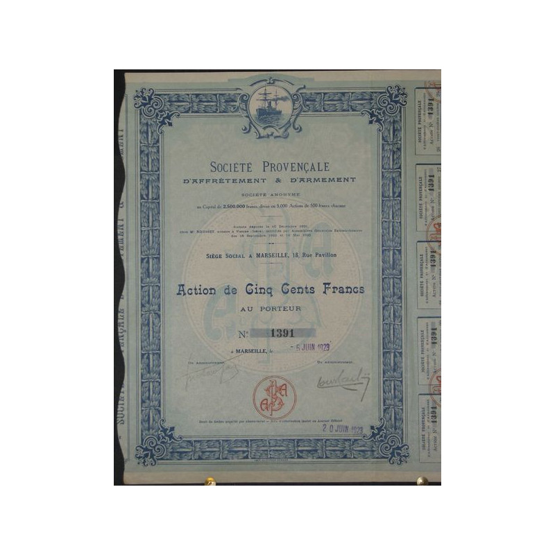Sté Provençale d'Affretement et d'Armement