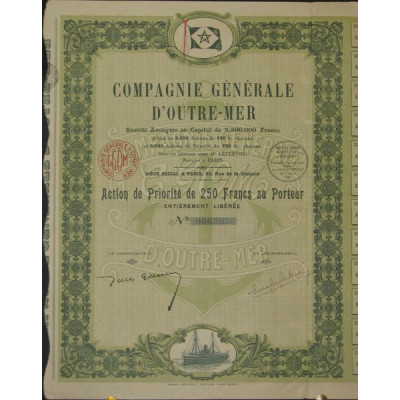 Cie Gale d'Outre-Mer (Act P 250 F 1925)