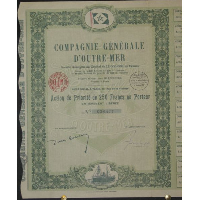 Cie Gale d'Outre-Mer (Act P 250 F 1927)