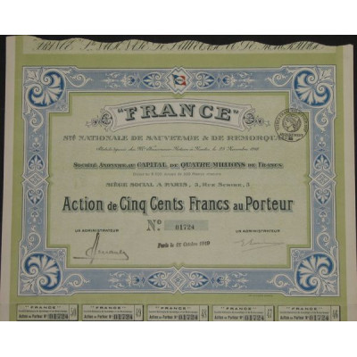 "France" - Sté Nationale de Sauvetage et de Remorquage