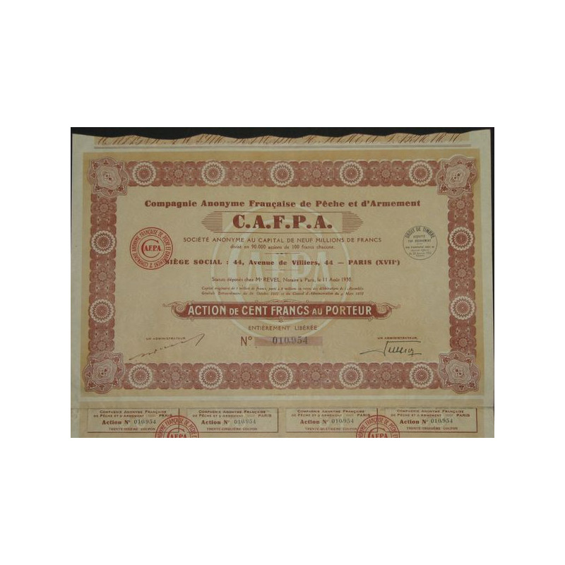 Cie Anonyme Française de Pêche et d'Armement C.A.F.P.A.