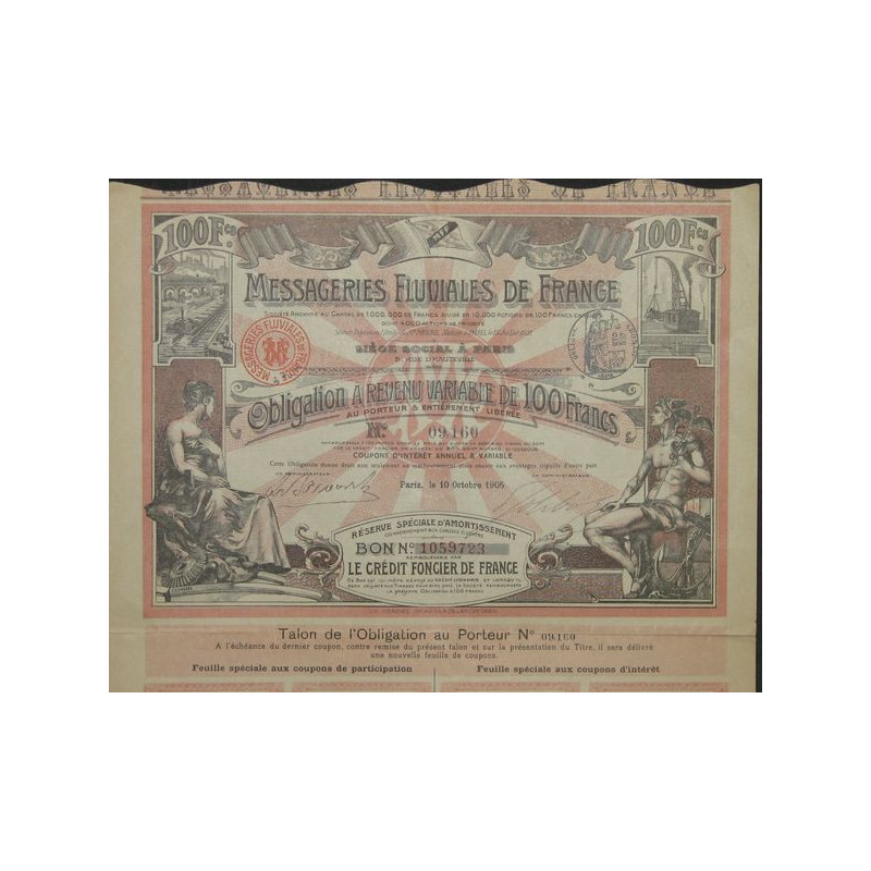 Messageries Fluviales de France (Obl 100 F)