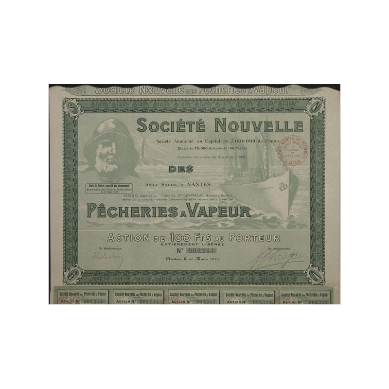 Sté Nlle des Pêcheries à Vapeur (1 Act)