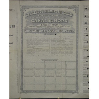 Canal du Nord - Chambre de Commerce de Douai - Emprunt Public