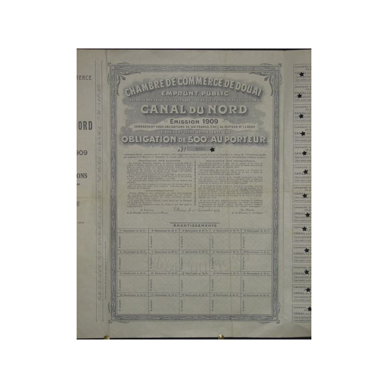 Canal du Nord - Chambre de Commerce de Douai - Emprunt Public
