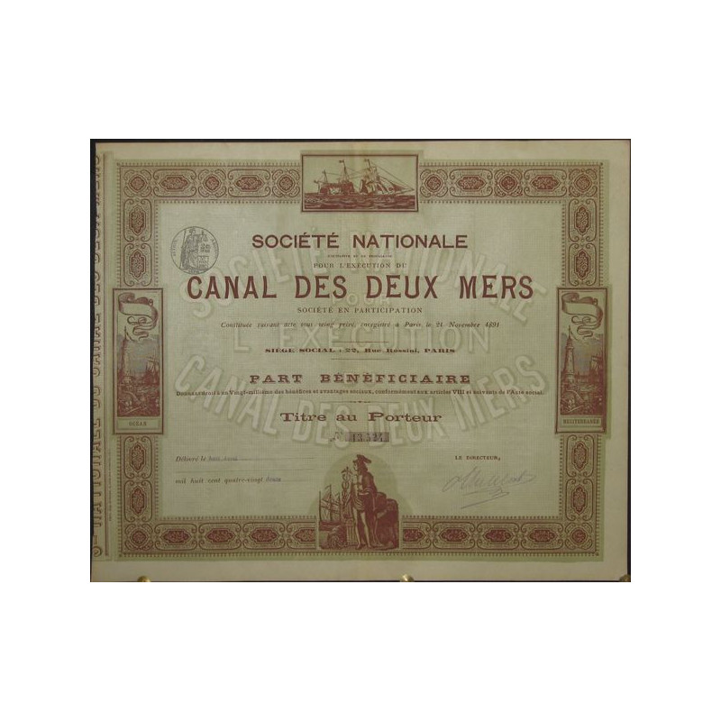 Sté Nationale d'Initiative et de Propagande pour l'Exécution du Canal des Deux Mers