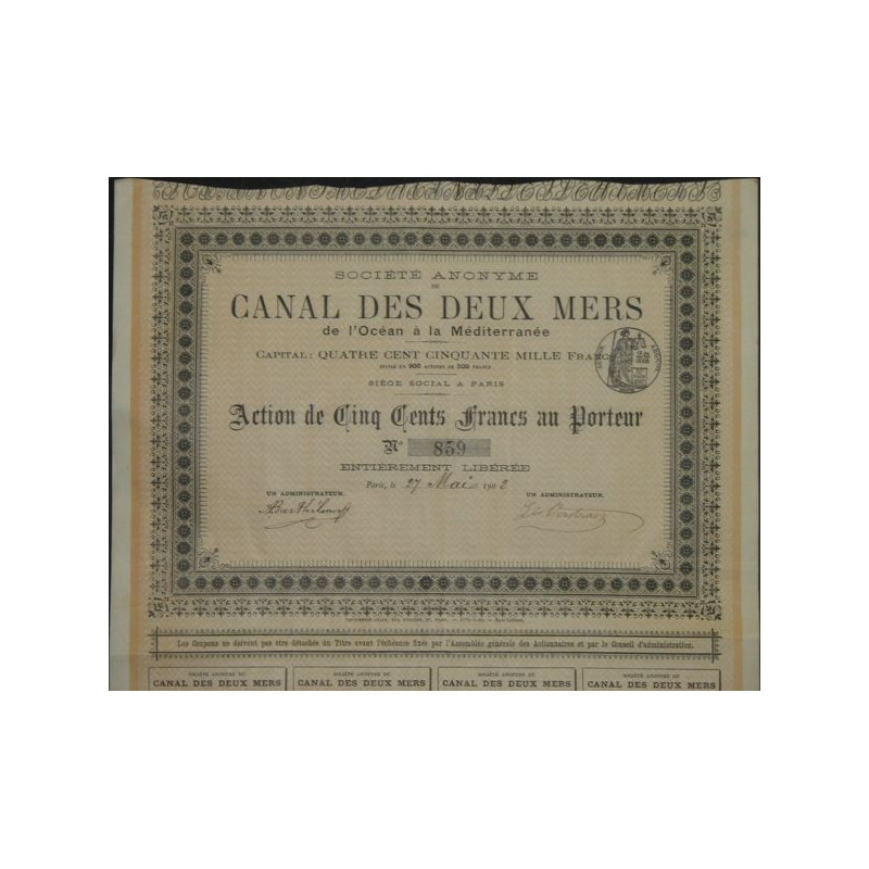 S.A. du Canal des Deux Mers de l'Océan à la Méditerranée (Act)