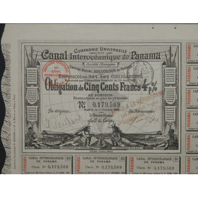 Cie Universelle du Canal Interocéanique de Panama (noir)