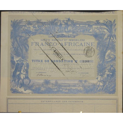 Sté Agricole et Immobilière Franco-Africaine (Fond)