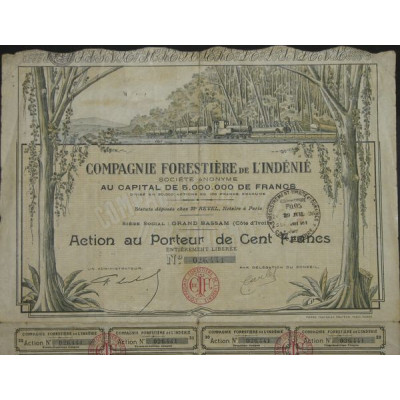 Cie Forestière de l'Indénié (Act 100 F)