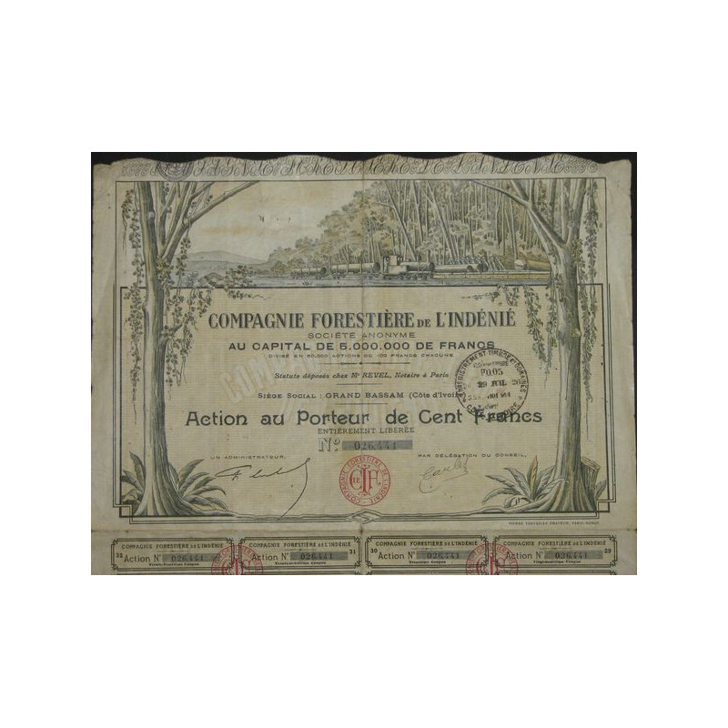 Cie Forestière de l'Indénié (Act 100 F)