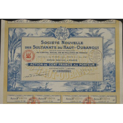 Sté Nlle des Sultanats du Haut-Oubangui