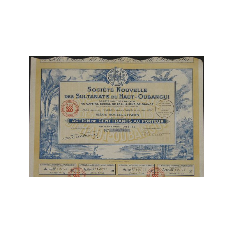 Sté Nlle des Sultanats du Haut-Oubangui