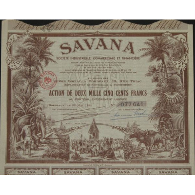Savana - Sté Industrielle Commerciale et Financière