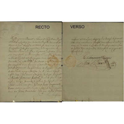 Contrôle de une action de la Compagnie des Indes Orientales