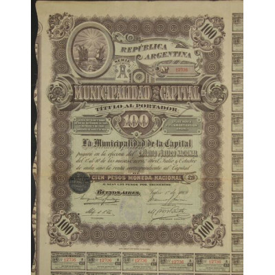 Republica Argentina - Municipalidad de la Capital - Crédito Publico Nacional