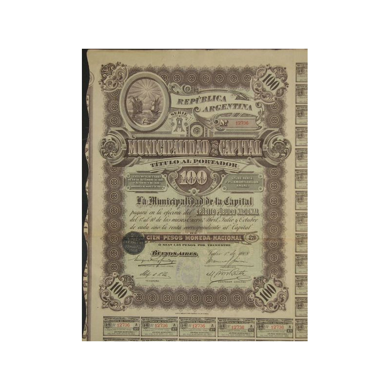 Republica Argentina - Municipalidad de la Capital - Crédito Publico Nacional