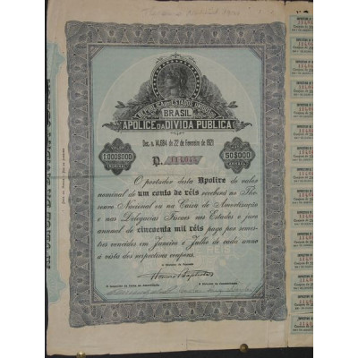 Republica dos Estados Unidos do Brasil - Apolice da Divida Publica