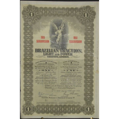 Brazilian Traction Light and Power Cy Ltd (1951 Subdivision)