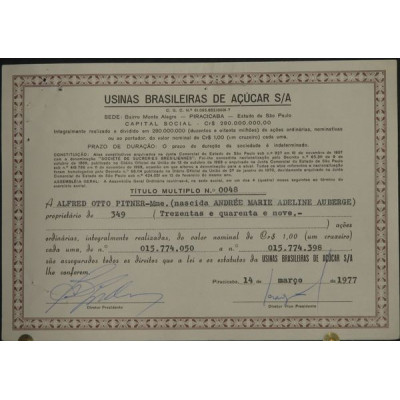 Usinas Brasileiras De Açucar S/A