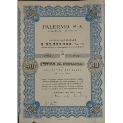 Palermo S.A. - Industrial y Comercial (40 Pesos)