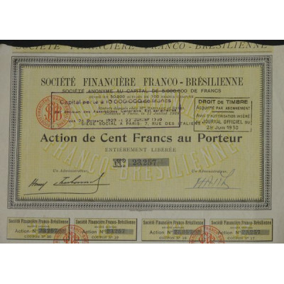 Sté Financière Franco-Brésilienne (01 Act)