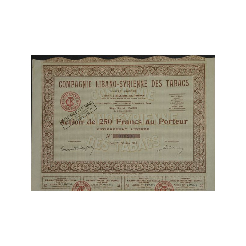 Cie Libano-Syrienne des Tabacs