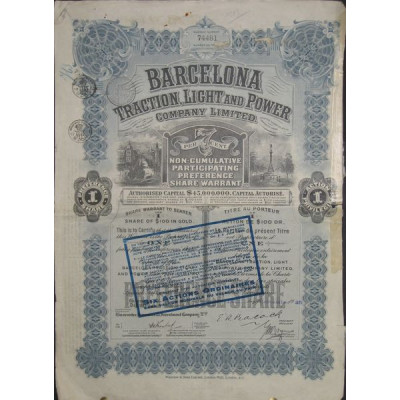 Barcelona Traction Light and Power Cy Ltd (Preference Share)