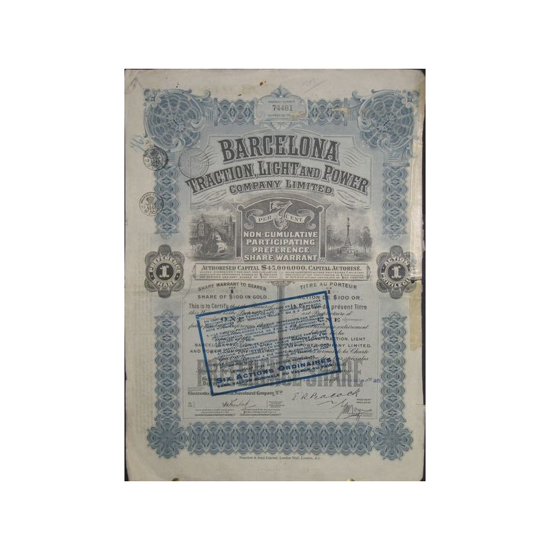 Barcelona Traction Light and Power Cy Ltd (Preference Share)
