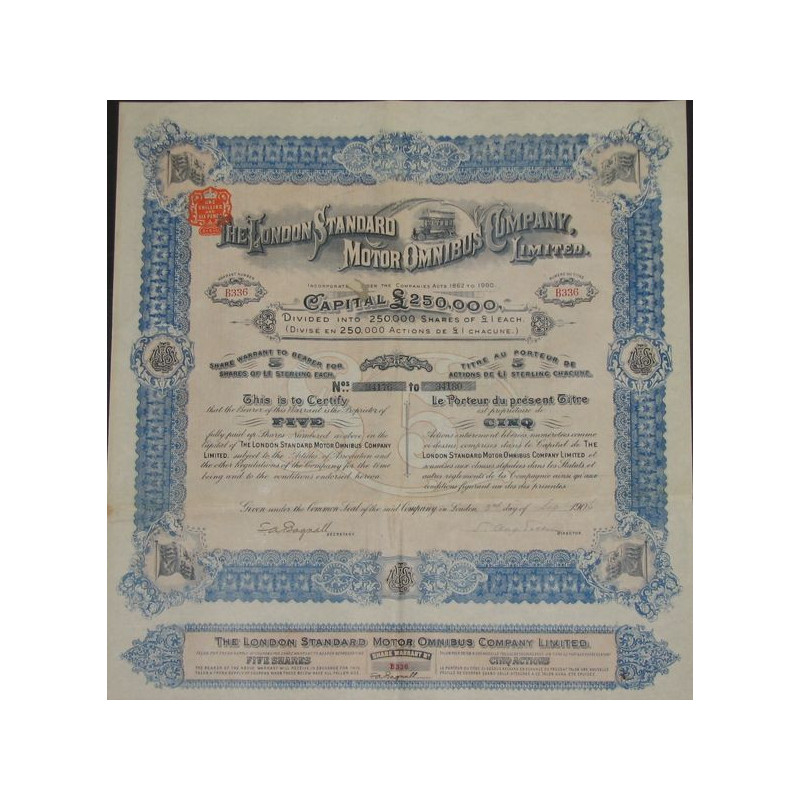 The London Standard Motor Omnibus Cy Ltd (5 Act)