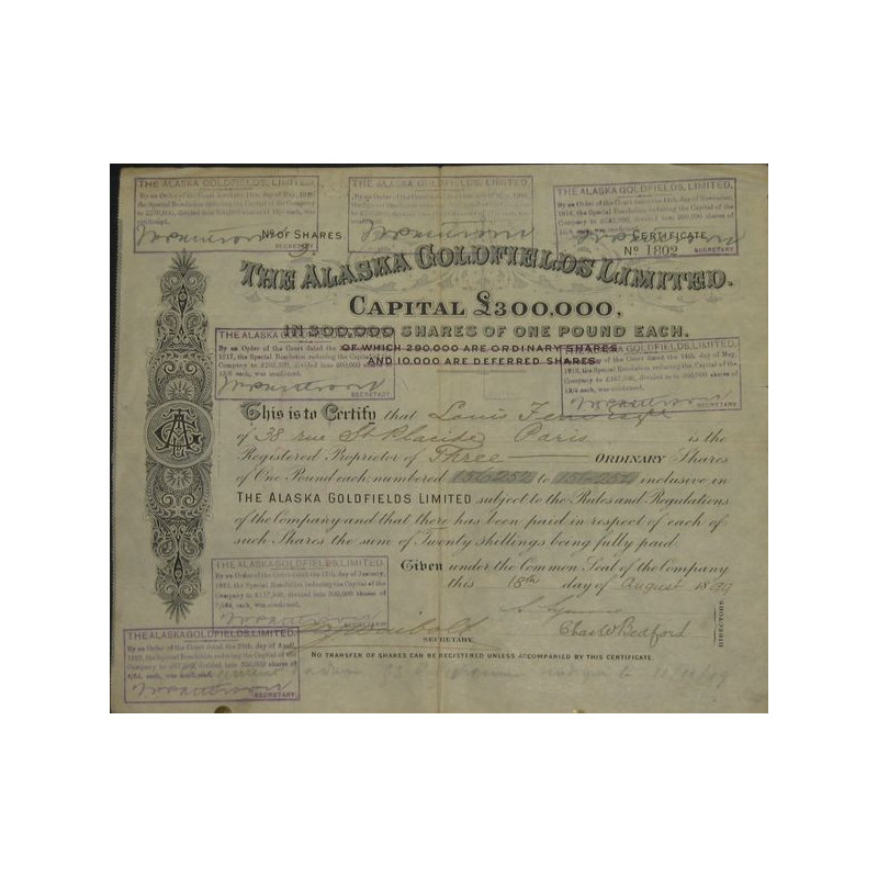 The Alaska Goldfields Ltd