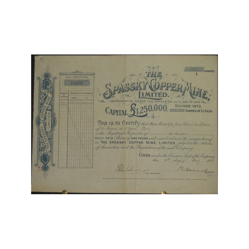 The Spassky Copper Mine Ltd (Nomin)