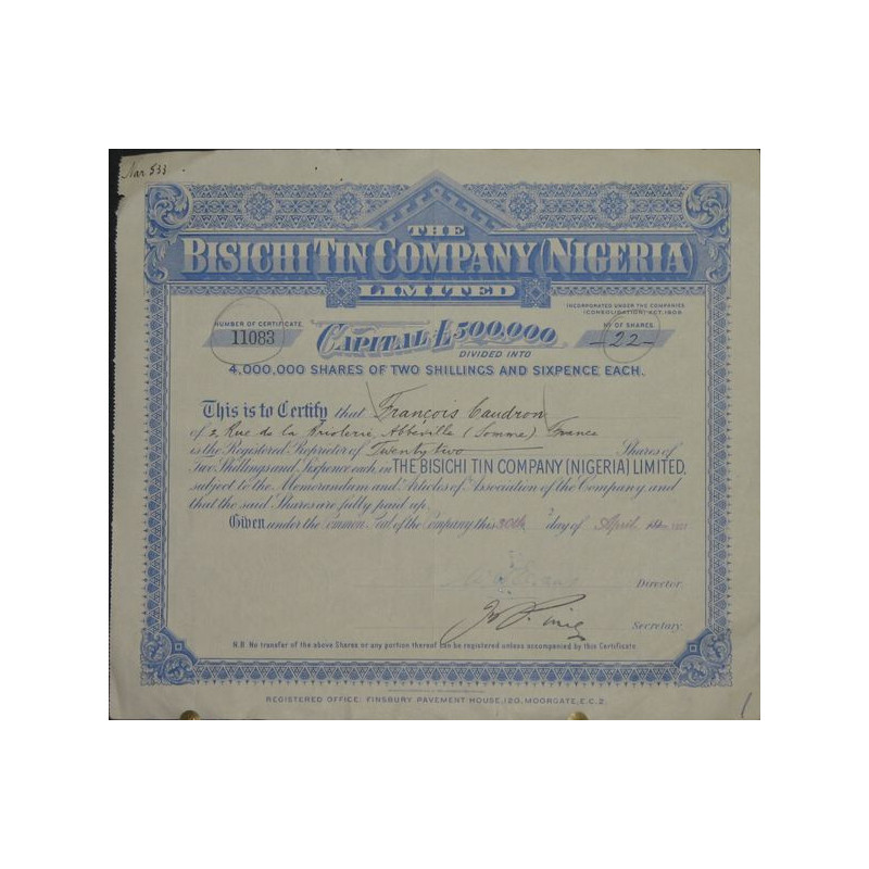 The Bisichi Tin Cy (Nigeria) Ltd