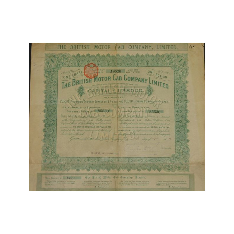 The British Motor Cab Cy Ltd (01 Act diff - Modèle 2)