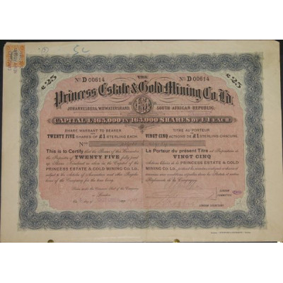 Princess Estate & Gold Mining Co Ld (25 Act)