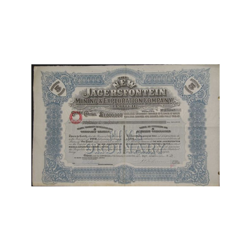 The New Jagersfontein Mining & Exploration Cy Ltd (5 Act)