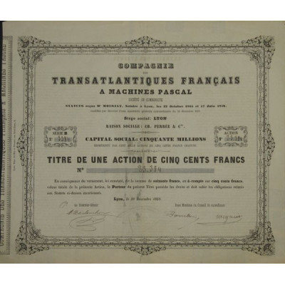 Cie des Transatlantiques Français à Machines Pascal