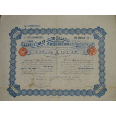 The French North Rand Estates Gold Mining Cy Ltd