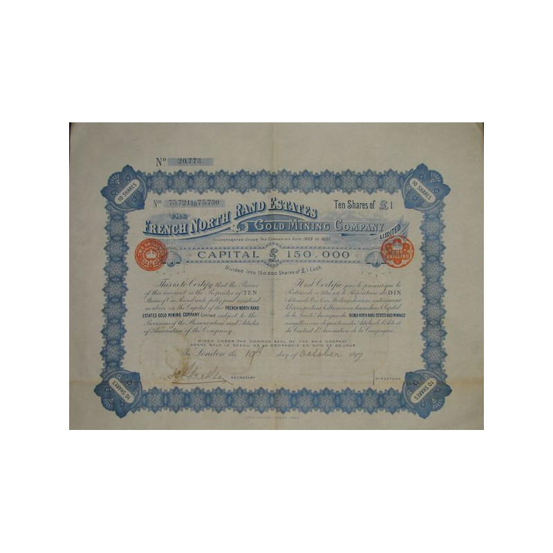 The French North Rand Estates Gold Mining Cy Ltd
