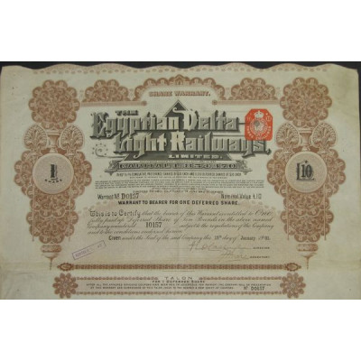 The Egyptian Delta Light Railways Ltd (Act)