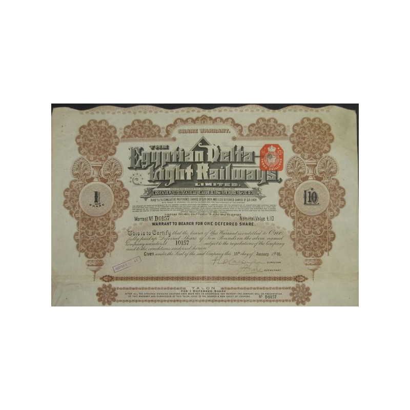 The Egyptian Delta Light Railways Ltd (Act)