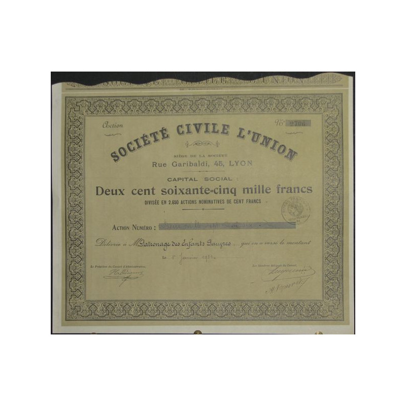 Sté Civile l'Union (modele 1)