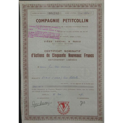 Cie Petitcollin (Certif Nomin)